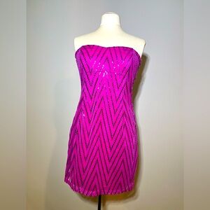 TRIXXI PINK SEQUIN DRESS